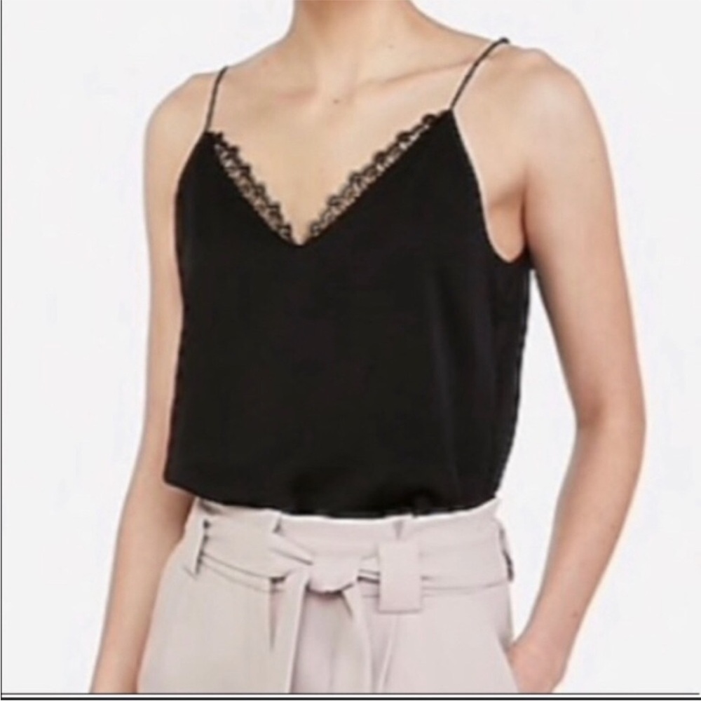Express Black Lace-Trim Camisole